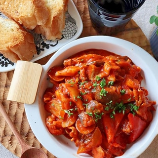 豚肉と夏野菜のイタリアントマト煮込み